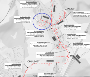 mapa 1. úseku stavby